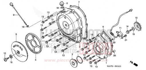 RIGHT CRANKCASE COVER CBR1100XX5 de 2005